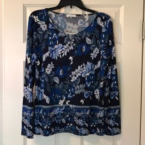 Blue Floral Blouse